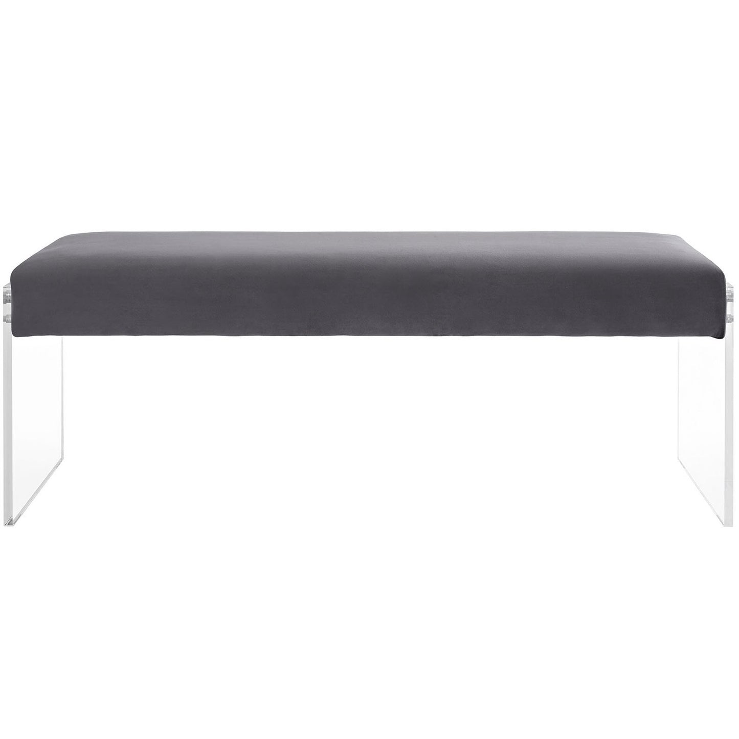 Modway Outlet Roam Performance Velvet Bench by Modway  Living Room Furniture Gray - EEI-2461-GRY