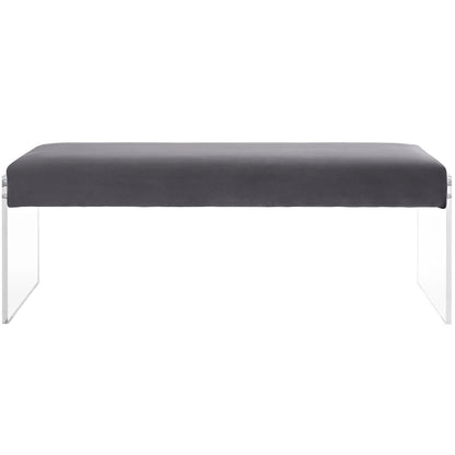 Modway Outlet Roam Performance Velvet Bench by Modway  Living Room Furniture Gray - EEI-2461-GRY
