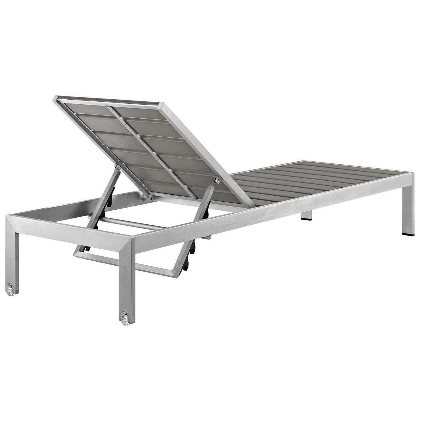 Modway - Shore 2 Piece Outdoor Patio Aluminum Set by Modway  Outdoor Furniture Sofa Sectionals Gray - EEI-2465-SLV-GRY-SET