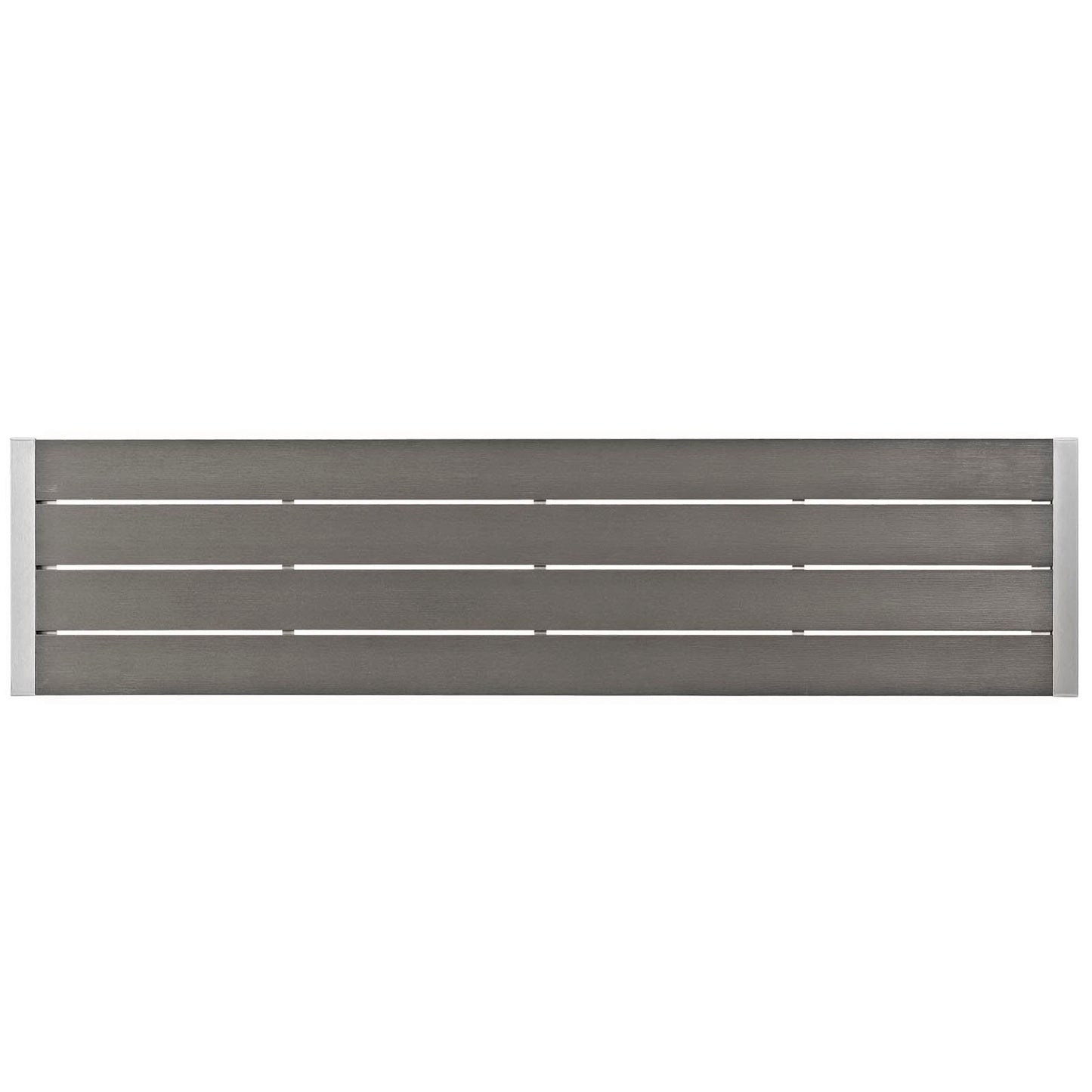 Modway - Shore 3 Piece Outdoor Patio Aluminum Dining Set by Modway  Outdoor Furniture Bar and Dining Gray - EEI-2480-SLV-GRY-SET