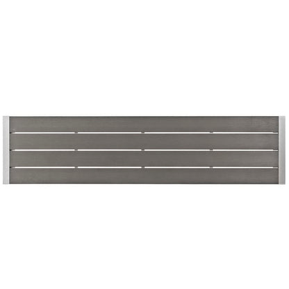Modway - Shore 3 Piece Outdoor Patio Aluminum Dining Set by Modway  Outdoor Furniture Bar and Dining Gray - EEI-2480-SLV-GRY-SET