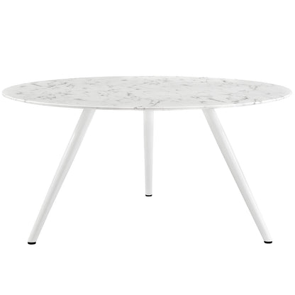 Modway Outlet Lippa 60" Round Faux Marble Dining Table with Tripod Base by Modway  Bar and Dining Furniture White - EEI-2527-WHI