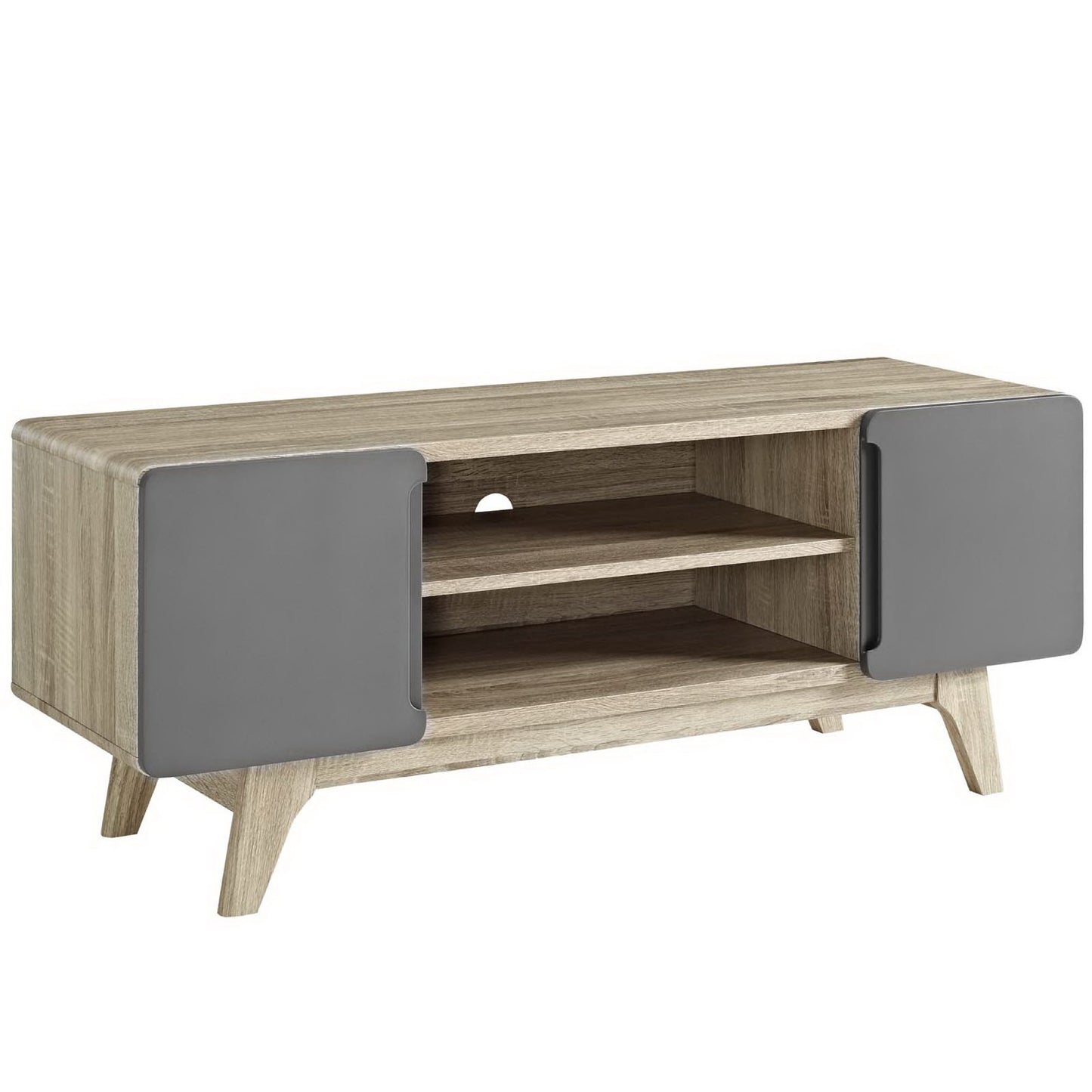 Modway Outlet Tread 47" TV Stand by Modway  Living Room Furniture Natural Gray - EEI-2532-NAT-GRY