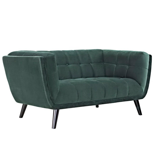 Modway - Bestow Performance Velvet Loveseat by Modway  Living Room Sofas and Armchairs Green - EEI-2535-GRN