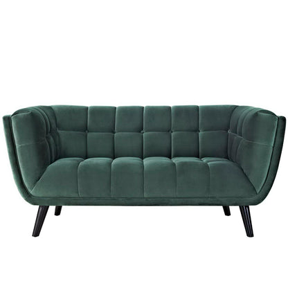 Modway - Bestow Performance Velvet Loveseat by Modway  Living Room Sofas and Armchairs Green - EEI-2535-GRN
