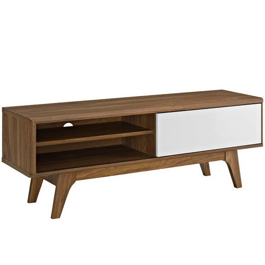 Modway Outlet Envision 48? TV Stand by Modway  Living Room Furniture Walnut White - EEI-2538-WAL-WHI