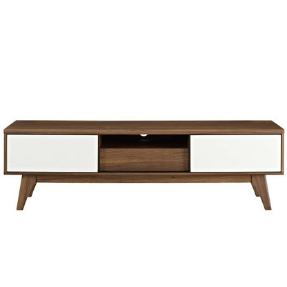 Modway Outlet Envision 59? TV Stand by Modway  Living Room Furniture Walnut White - EEI-2540-WAL-WHI