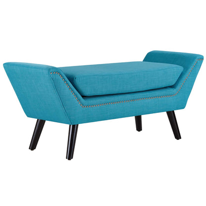 Modway Outlet Gambol Upholstered Fabric Bench by Modway  Living Room Furniture Pure Water - EEI-2575-PUR