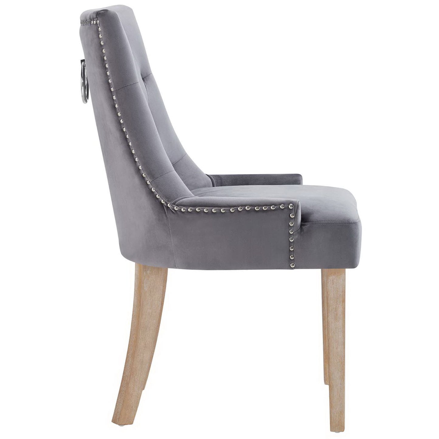 Modway Outlet Pose Performance Velvet Dining Chair by Modway  Bar and Dining Furniture Gray - EEI-2577-GRY