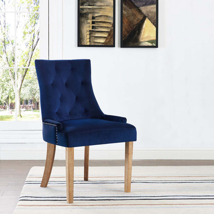 Modway Outlet Pose Performance Velvet Dining Chair by Modway  Bar and Dining Furniture Navy - EEI-2577-NAV