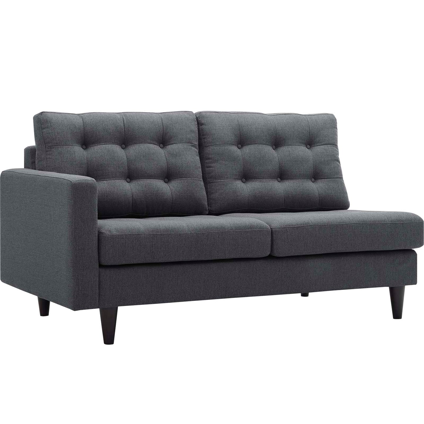 Modway Outlet Empress Left-Facing Upholstered Fabric Loveseat by Modway  Living Room Furniture Gray - EEI-2589-DOR