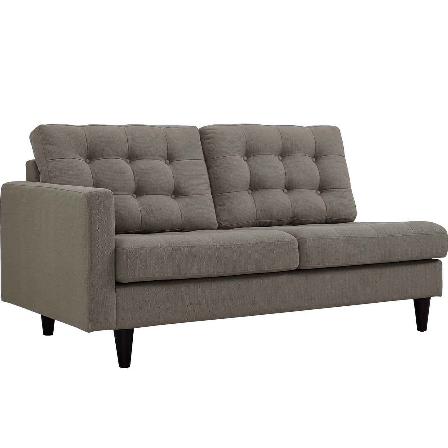 Modway Outlet Empress Left-Facing Upholstered Fabric Loveseat by Modway  Living Room Furniture Granite - EEI-2589-GRA