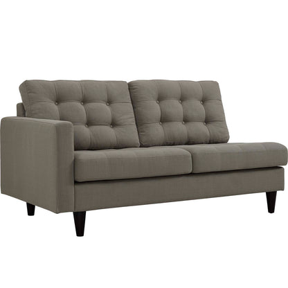 Modway Outlet Empress Left-Facing Upholstered Fabric Loveseat by Modway  Living Room Furniture Granite - EEI-2589-GRA