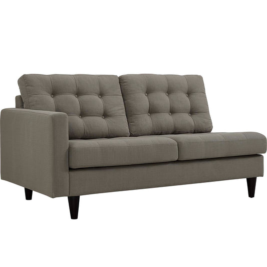 Modway Outlet Empress Left-Facing Upholstered Fabric Loveseat by Modway  Living Room Furniture Granite - EEI-2589-GRA