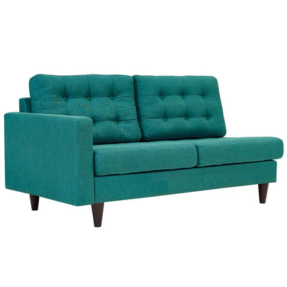 Modway Outlet Empress Left-Facing Upholstered Fabric Loveseat by Modway  Living Room Furniture Teal - EEI-2589-TEA