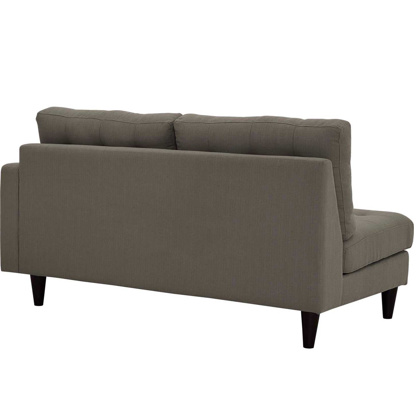 Modway Outlet Empress Right-Facing Upholstered Fabric Loveseat by Modway  Living Room Furniture Granite - EEI-2595-GRA