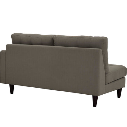 Modway Outlet Empress Right-Facing Upholstered Fabric Loveseat by Modway  Living Room Furniture Granite - EEI-2595-GRA