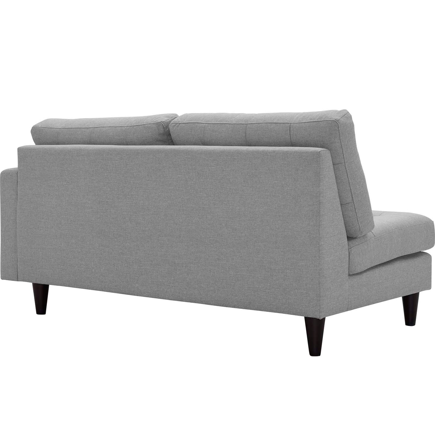 Modway Outlet Empress Right-Facing Upholstered Fabric Loveseat by Modway  Living Room Furniture Light Gray - EEI-2595-LGR