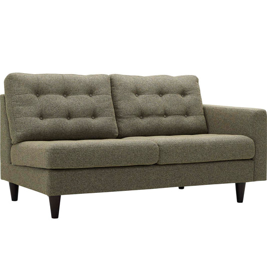 Modway Outlet Empress Right-Facing Upholstered Fabric Loveseat by Modway  Living Room Furniture Oatmeal - EEI-2595-OAT