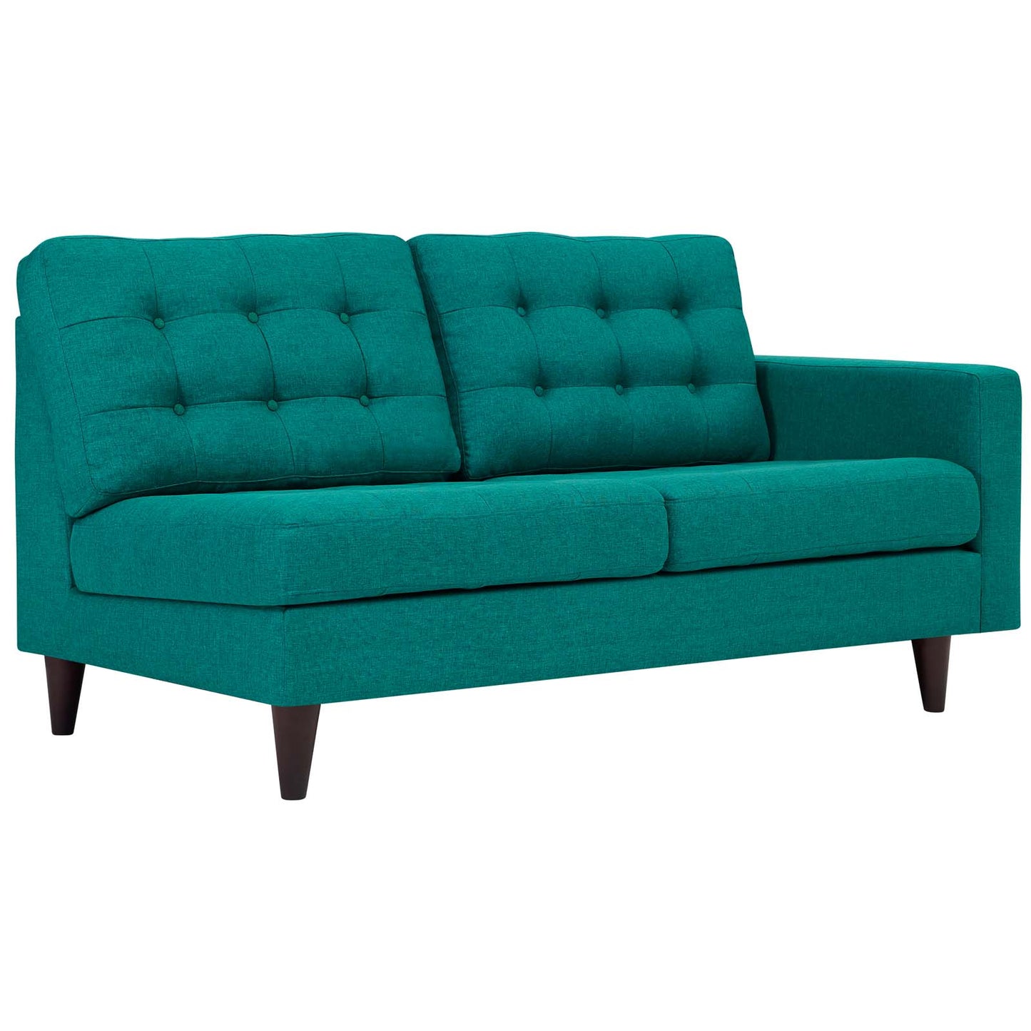 Modway Outlet Empress Right-Facing Upholstered Fabric Loveseat by Modway  Living Room Furniture Teal - EEI-2595-TEA