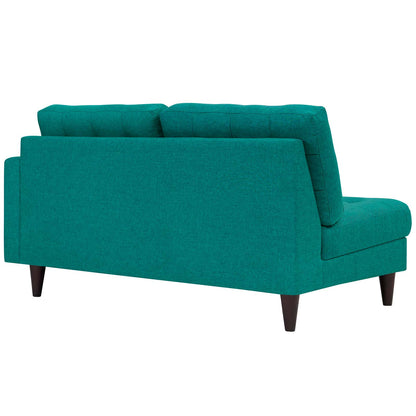 Modway Outlet Empress Right-Facing Upholstered Fabric Loveseat by Modway  Living Room Furniture Teal - EEI-2595-TEA