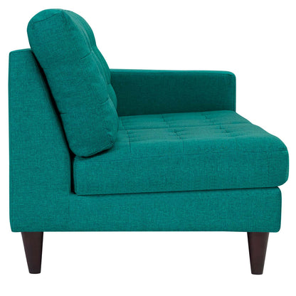 Modway Outlet Empress Right-Facing Upholstered Fabric Loveseat by Modway  Living Room Furniture Teal - EEI-2595-TEA