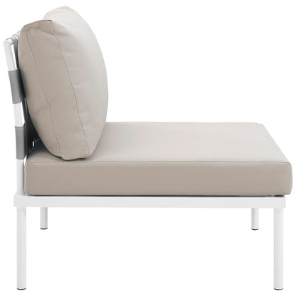 Modway Outlet Harmony Armless Outdoor Patio Aluminum Chair by Modway  Outdoor Furniture Furniture White Beige - EEI-2600-WHI-BEI