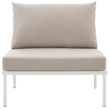 Modway Outlet Harmony Armless Outdoor Patio Aluminum Chair by Modway  Outdoor Furniture Furniture White Beige - EEI-2600-WHI-BEI