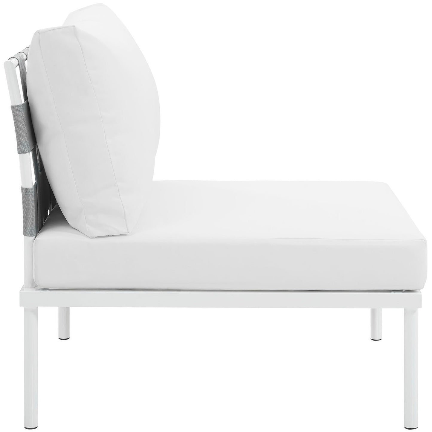 Modway Outlet Harmony Armless Outdoor Patio Aluminum Chair by Modway  Outdoor Furniture Furniture White White - EEI-2600-WHI-WHI