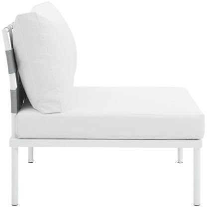 Modway Outlet Harmony Armless Outdoor Patio Aluminum Chair by Modway  Outdoor Furniture Furniture White White - EEI-2600-WHI-WHI