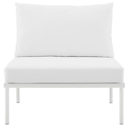 Modway Outlet Harmony Armless Outdoor Patio Aluminum Chair by Modway  Outdoor Furniture Furniture White White - EEI-2600-WHI-WHI