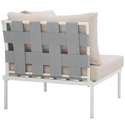 Modway Outlet Harmony Outdoor Patio Aluminum Corner Sofa by Modway  Outdoor Furniture Furniture White Beige - EEI-2601-WHI-BEI