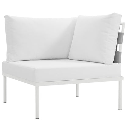 Modway Outlet Harmony Outdoor Patio Aluminum Corner Sofa by Modway  Outdoor Furniture Furniture White White - EEI-2601-WHI-WHI