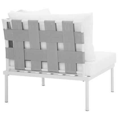 Modway Outlet Harmony Outdoor Patio Aluminum Corner Sofa by Modway  Outdoor Furniture Furniture White White - EEI-2601-WHI-WHI