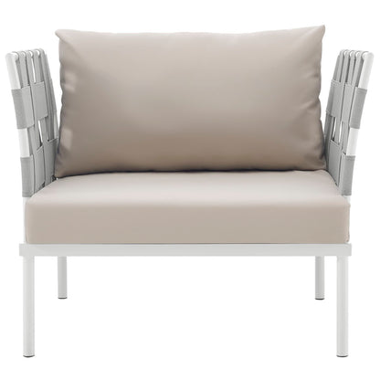 Modway Outlet Harmony Outdoor Patio Aluminum Armchair by Modway  Outdoor Furniture Furniture White Beige - EEI-2602-WHI-BEI
