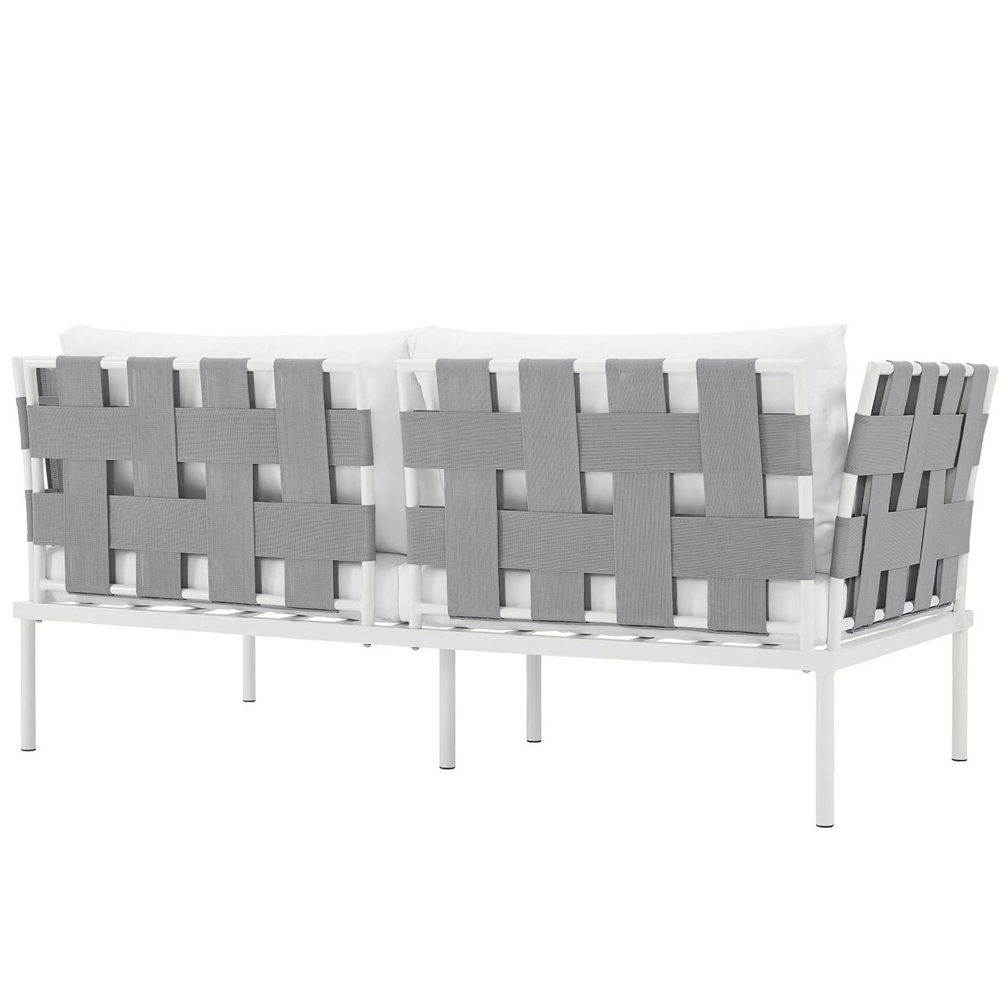 Modway Outlet Harmony Outdoor Patio Aluminum Loveseat by Modway  Outdoor Furniture Furniture White White - EEI-2603-WHI-WHI