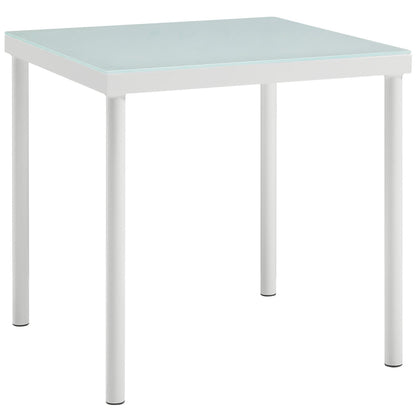 Modway Outlet Harmony Outdoor Patio Aluminum Side Table by Modway  Outdoor Furniture Furniture White - EEI-2604-WHI