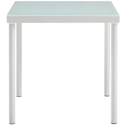 Modway Outlet Harmony Outdoor Patio Aluminum Side Table by Modway  Outdoor Furniture Furniture White - EEI-2604-WHI