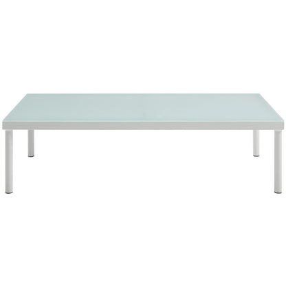 Modway Outlet Harmony Outdoor Patio Aluminum Coffee Table by Modway  Outdoor Furniture Furniture White - EEI-2605-WHI