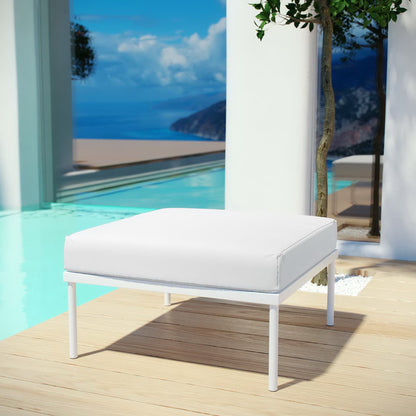 Modway Outlet Harmony Outdoor Patio Aluminum Ottoman by Modway  Outdoor Furniture Furniture White White - EEI-2609-WHI-WHI