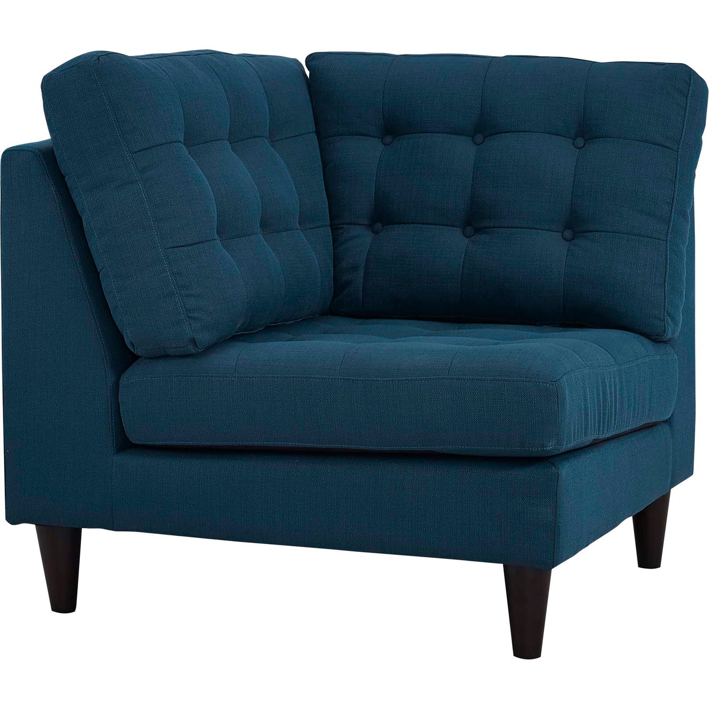 Modway Outlet Empress Upholstered Fabric Corner Sofa by Modway  Living Room Furniture Azure - EEI-2610-AZU