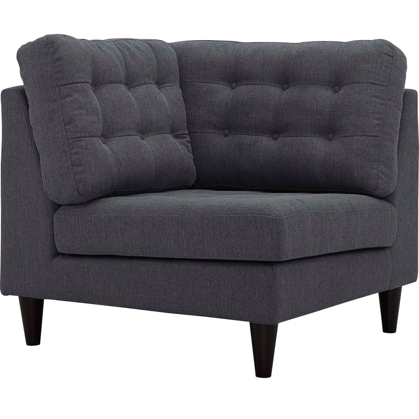 Modway Outlet Empress Upholstered Fabric Corner Sofa by Modway  Living Room Furniture Gray - EEI-2610-DOR