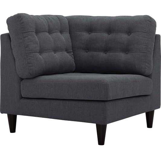 Modway Outlet Empress Upholstered Fabric Corner Sofa by Modway  Living Room Furniture Gray - EEI-2610-DOR