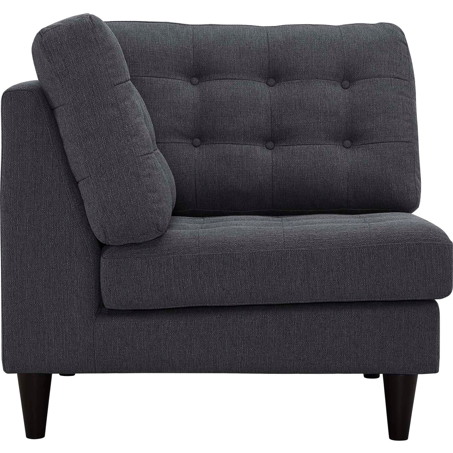 Modway Outlet Empress Upholstered Fabric Corner Sofa by Modway  Living Room Furniture Gray - EEI-2610-DOR