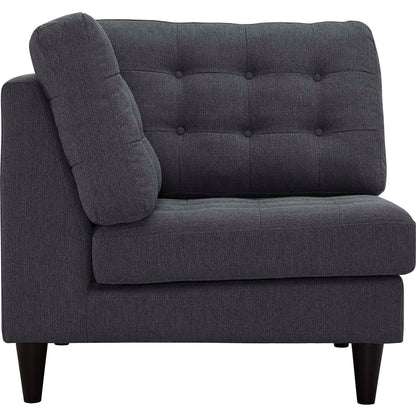 Modway Outlet Empress Upholstered Fabric Corner Sofa by Modway  Living Room Furniture Gray - EEI-2610-DOR