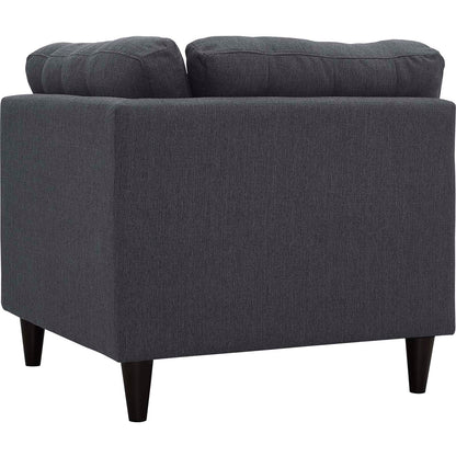 Modway Outlet Empress Upholstered Fabric Corner Sofa by Modway  Living Room Furniture Gray - EEI-2610-DOR