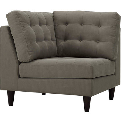 Modway Outlet Empress Upholstered Fabric Corner Sofa by Modway  Living Room Furniture Granite - EEI-2610-GRA