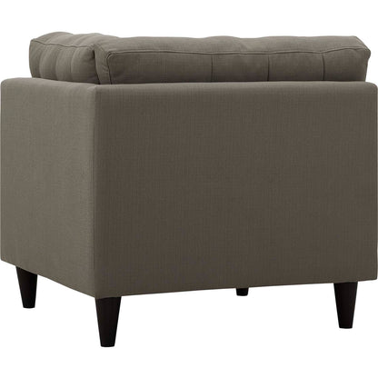 Modway Outlet Empress Upholstered Fabric Corner Sofa by Modway  Living Room Furniture Granite - EEI-2610-GRA