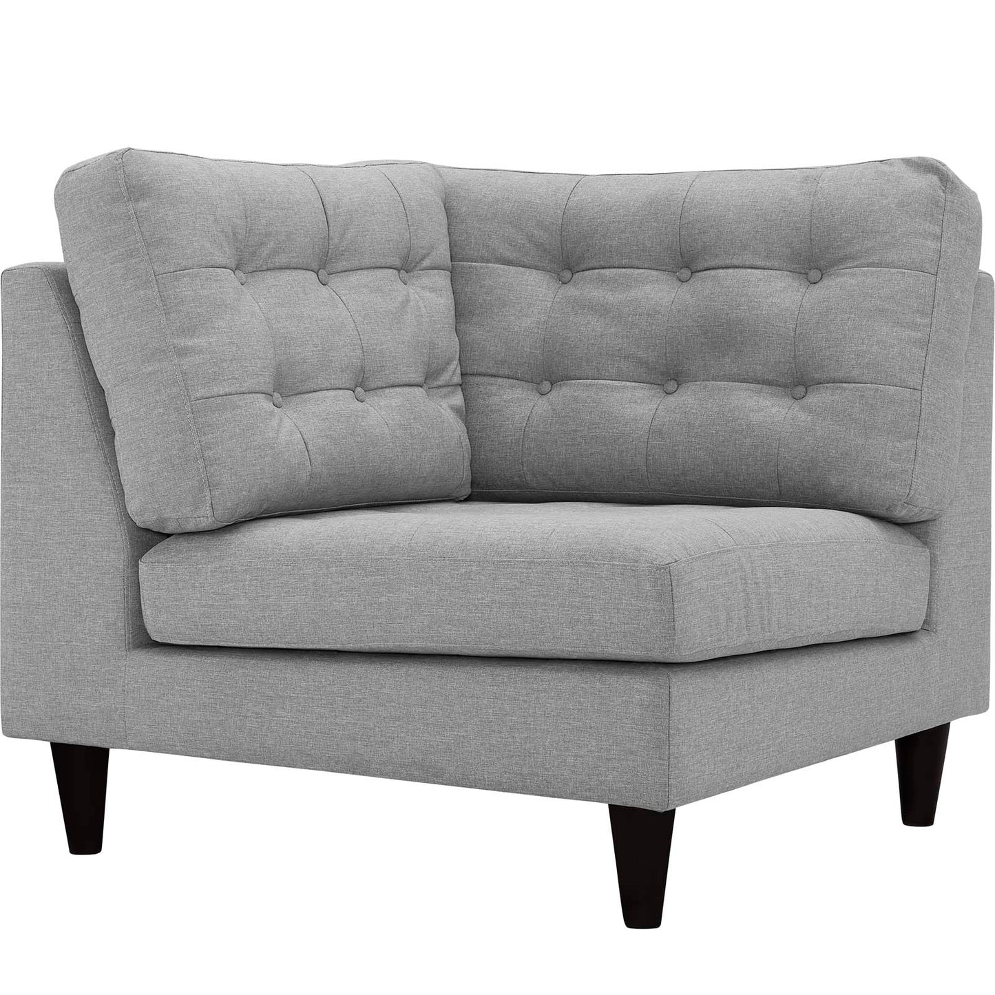 Modway Outlet Empress Upholstered Fabric Corner Sofa by Modway  Living Room Furniture Light Gray - EEI-2610-LGR