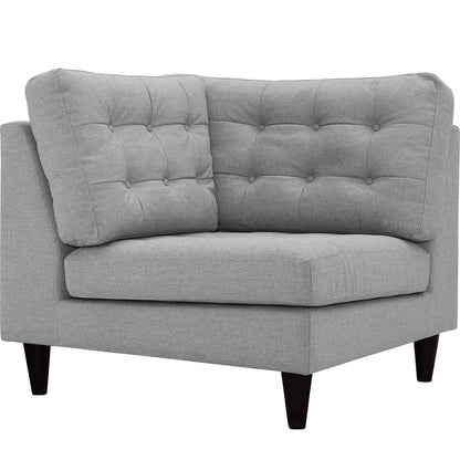 Modway Outlet Empress Upholstered Fabric Corner Sofa by Modway  Living Room Furniture Light Gray - EEI-2610-LGR